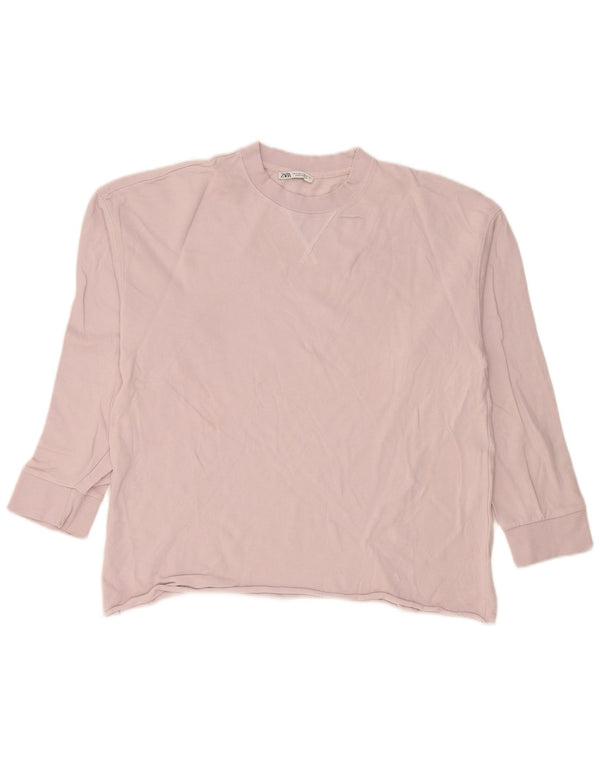 Zara Herren Sweatshirt Pullover Small Pink