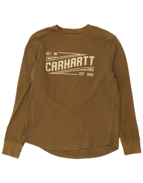 Carhartt Herren Relaxed Fit Graphic Top Langarm mittelgrüne Baumwolle