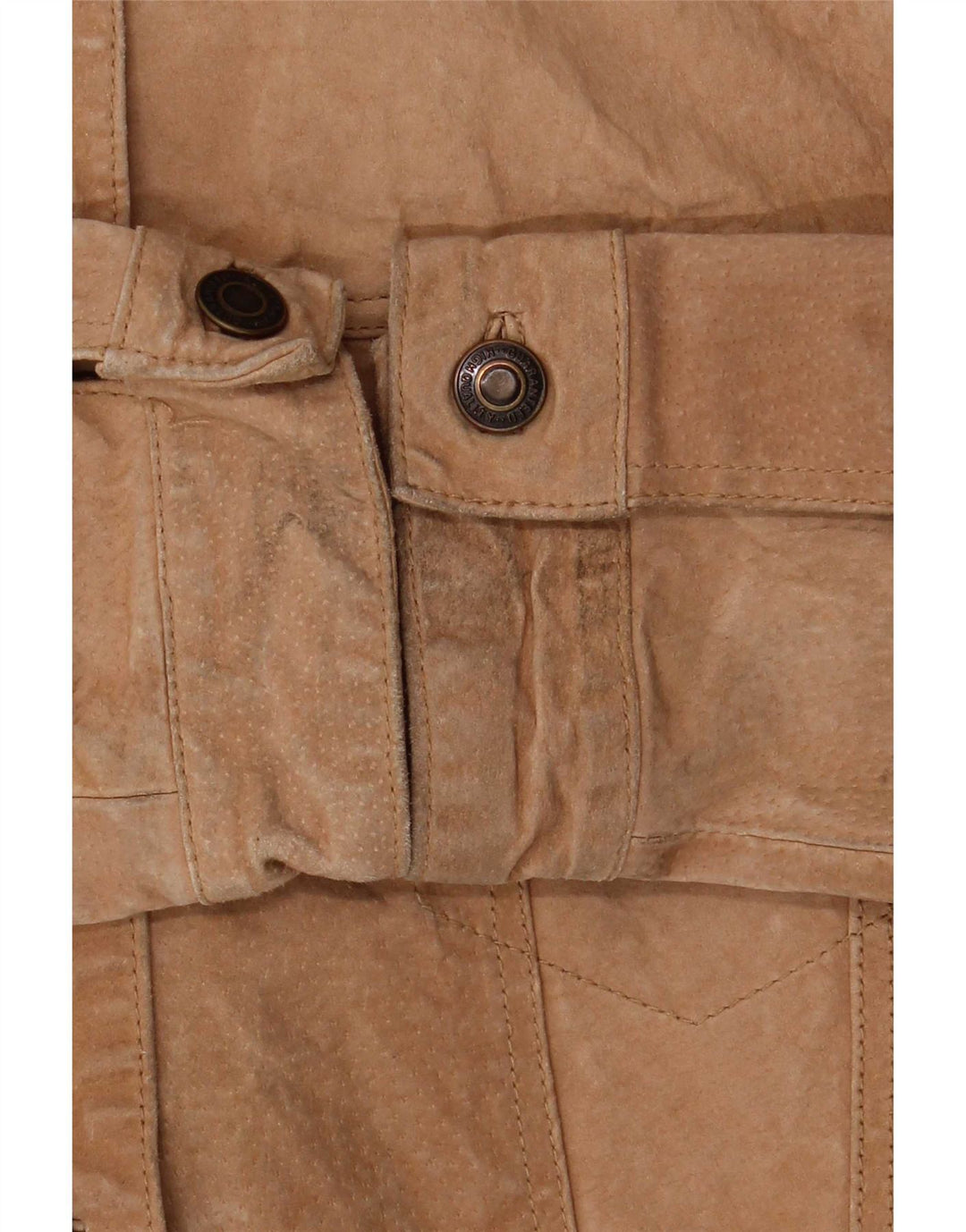 Ozone Damen-Blazer aus Wildleder, UK 16, großes beiges Leder