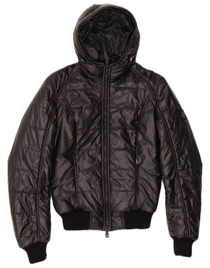 REFRIGIWEAR Wattierte Damenjacke mit Kapuze IT 42 Mittelschwarzes Polyamid