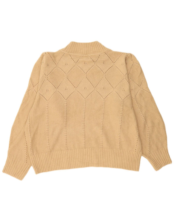 Fat Face Rollkragenpullover für Damen, UK 24 4XL, Beige Argyle/Diamant