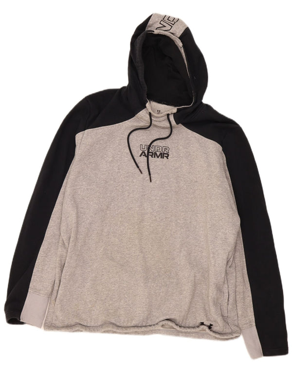 Under Armour Herren Graphic Hoodie Pullover XL Grau Colourblock Baumwolle