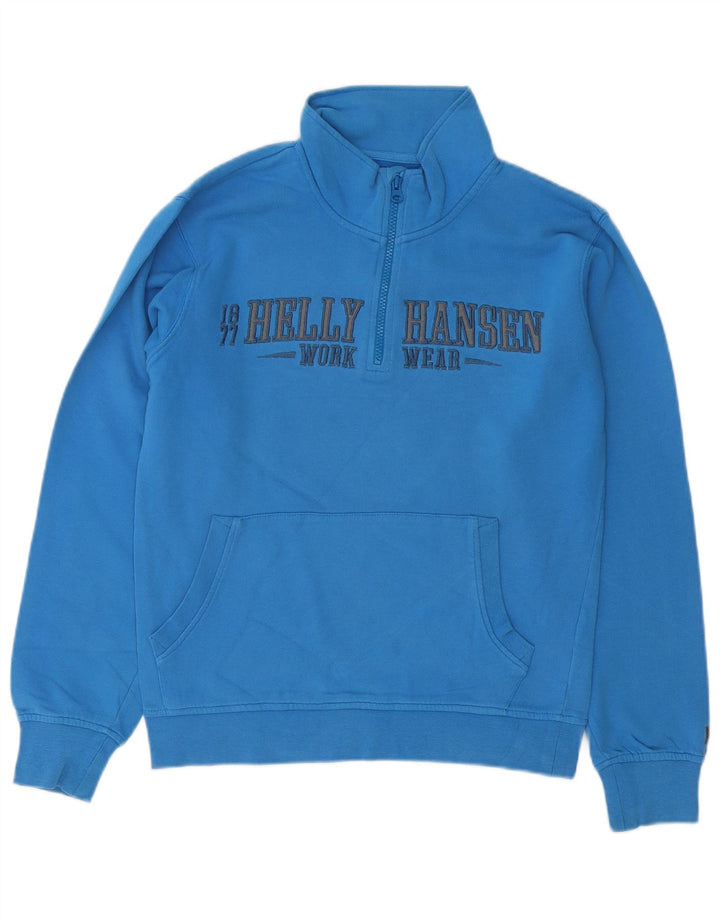 Helly Hansen Herren Workwear Grafik-Sweatshirt mit Reißverschluss am Hals, Größe S, Blau