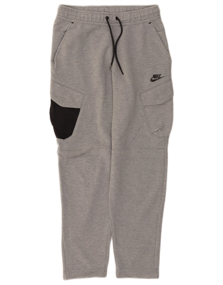 Nike Herren Cargo-Trainingshose, Größe S, Grau, Colourblock-Baumwolle