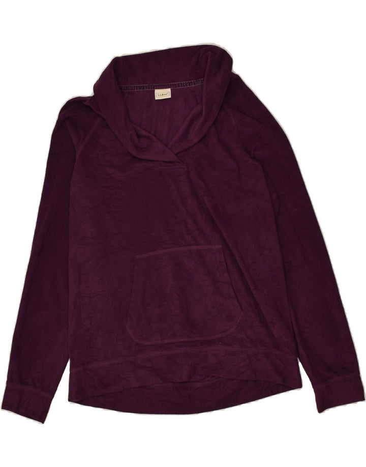 L.L.BEAN Womens Fleece Jumper UK 12 Medium Purple Polyester | Vintage L.L.Bean | Thrift | Second-Hand L.L.Bean | Used Clothing | Messina Hembry 