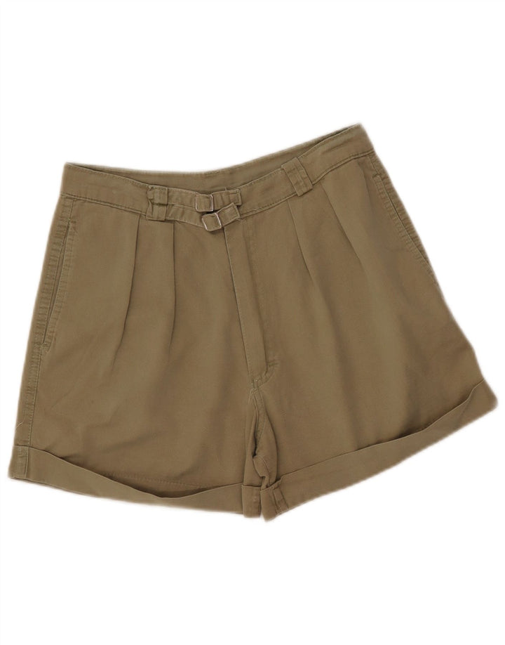Vintage Damen Chinoshorts mit hoher Taille W28 Medium Khaki