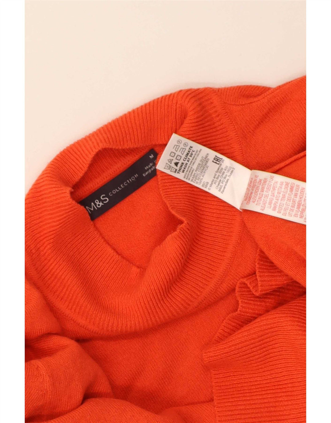 Marks & Spencer Rollkragenpullover für Damen, Gr. 14, mittelorange