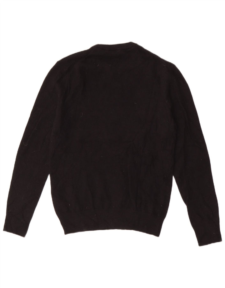 Gant Herren-Pullover mit Rundhalsausschnitt, mittelschwarze Wolle