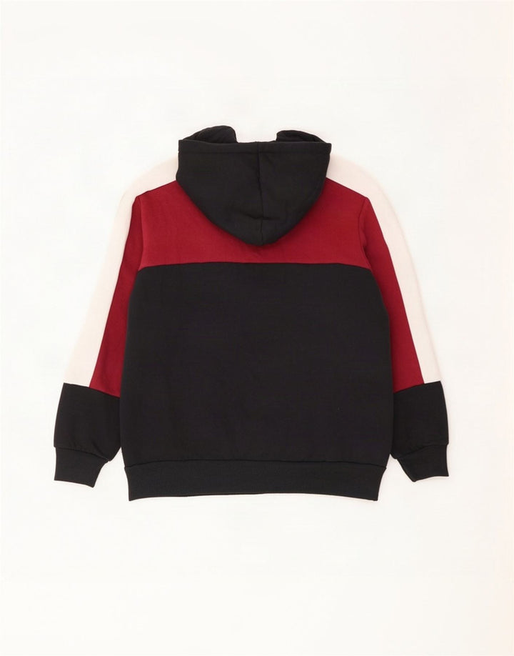 Umbro Herren-Kapuzenpullover mit Reißverschluss, XL, schwarzes Farbblock-Polyester