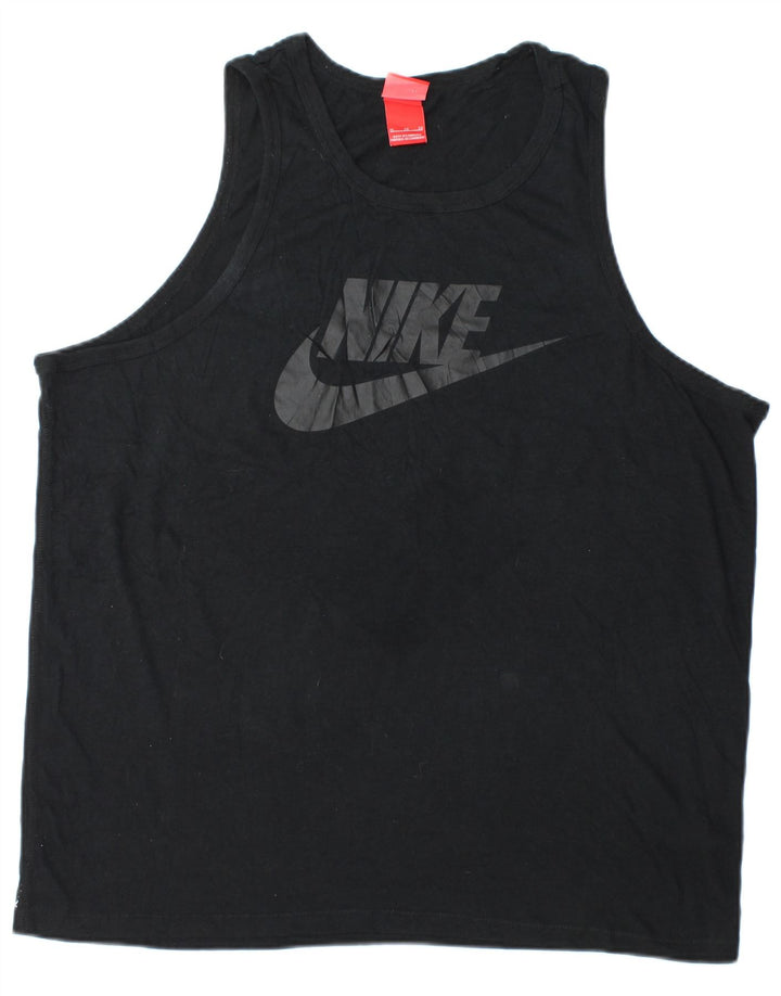 NIKE Herren Grafik-Weste Top XL Schwarz Polyester