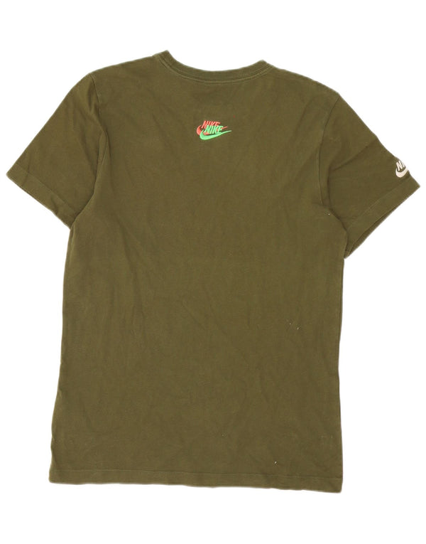 Nike Herren T-Shirt Top Small Khaki Baumwolle