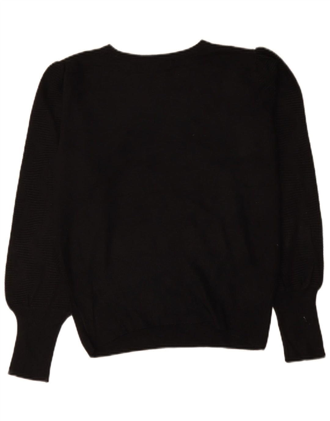 Marks & Spencer Damen-Pullover mit U-Boot-Ausschnitt, Gr. 14, mittlere schwarze Viskose