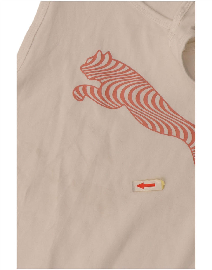 Puma Damen Graphic Vest Top UK 18 XL Weiß