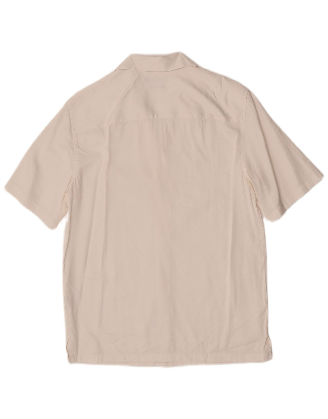 Zara Herren Kurzarmhemd Small Weiße Viskose