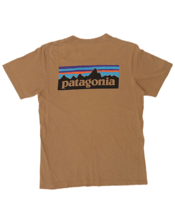 Patagonia Herren-T-Shirt mit normaler Passform, mittelbeigefarbener Baumwolle
