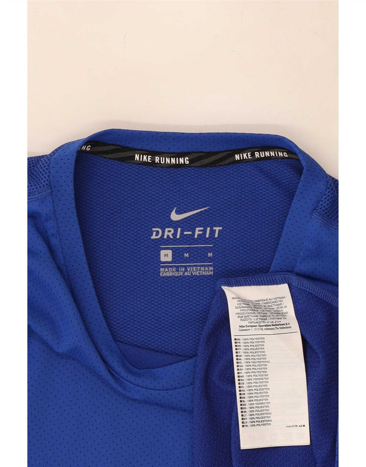 Nike Herren Dri Fit Top Langarm Mittelblaues Polyester