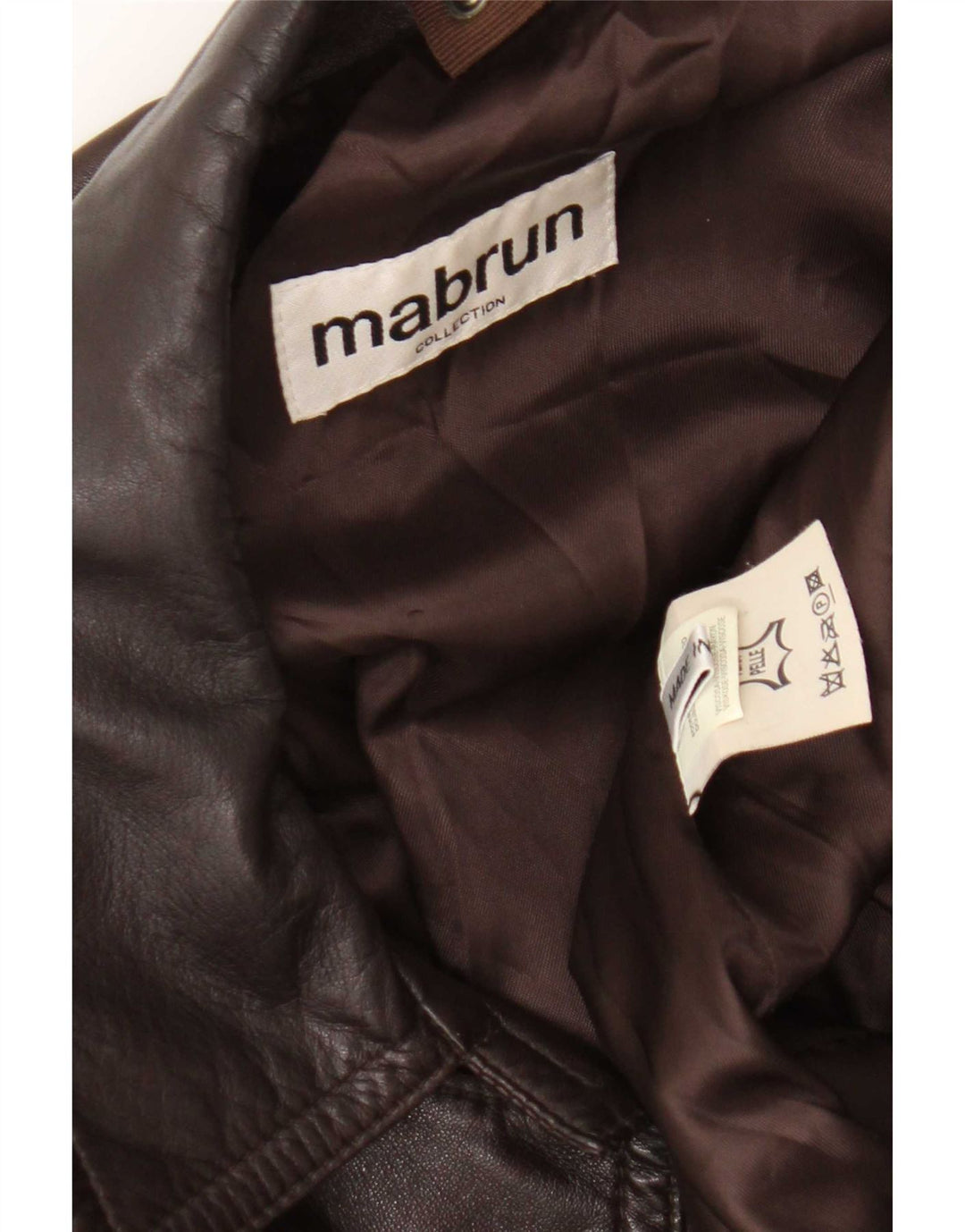 Mabrun Damen Ledermantel UK 16 Großes braunes Leder