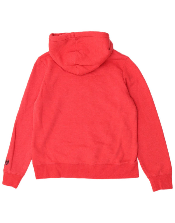 Superdry Graphic Hoodie-Pullover für Damen, UK 14, mittelrote Baumwolle