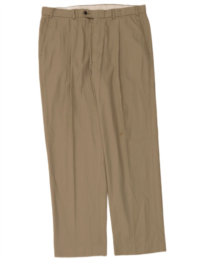 Marks & Spencer Herren-Anzughose mit Pegged-Anzug, W36, L31, beige, Polyester