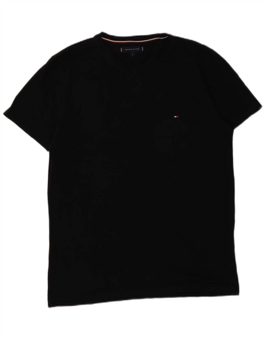 Tommy Hilfiger Herren T-Shirt Top Large Schwarz Baumwolle