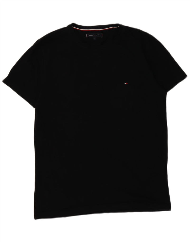 Tommy Hilfiger Herren T-Shirt Top Large Schwarz Baumwolle