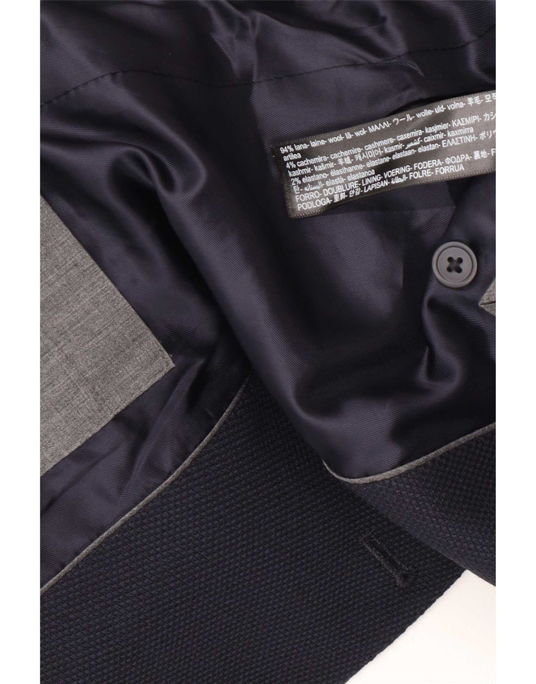Massimo Dutti Herren-Blazer mit 2 Knöpfen, EU 50, mittelmarineblaue Wolle