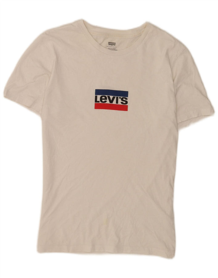 Levi's Herren-T-Shirt mit Grafik, XS, weiße Baumwolle