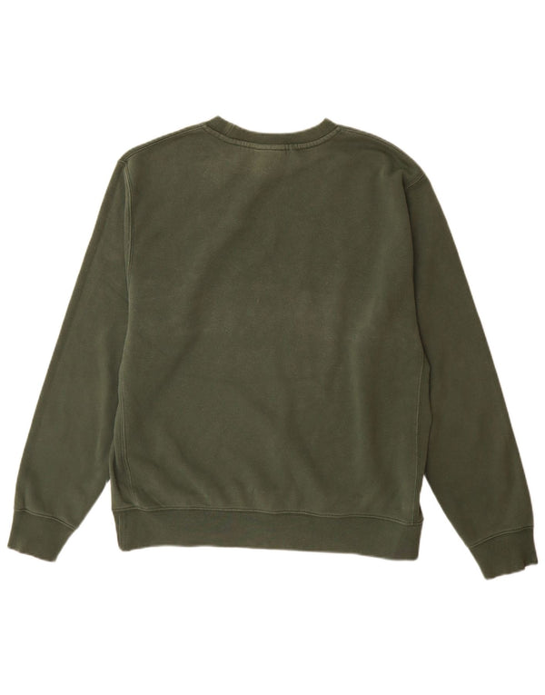 Nike Herren-Sweatshirt-Pullover aus mittelgrüner Baumwolle