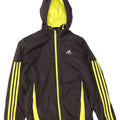 ADIDAS Windjacke mit Kapuze für Jungen, 11–12 Jahre, Schwarz, Farbblock