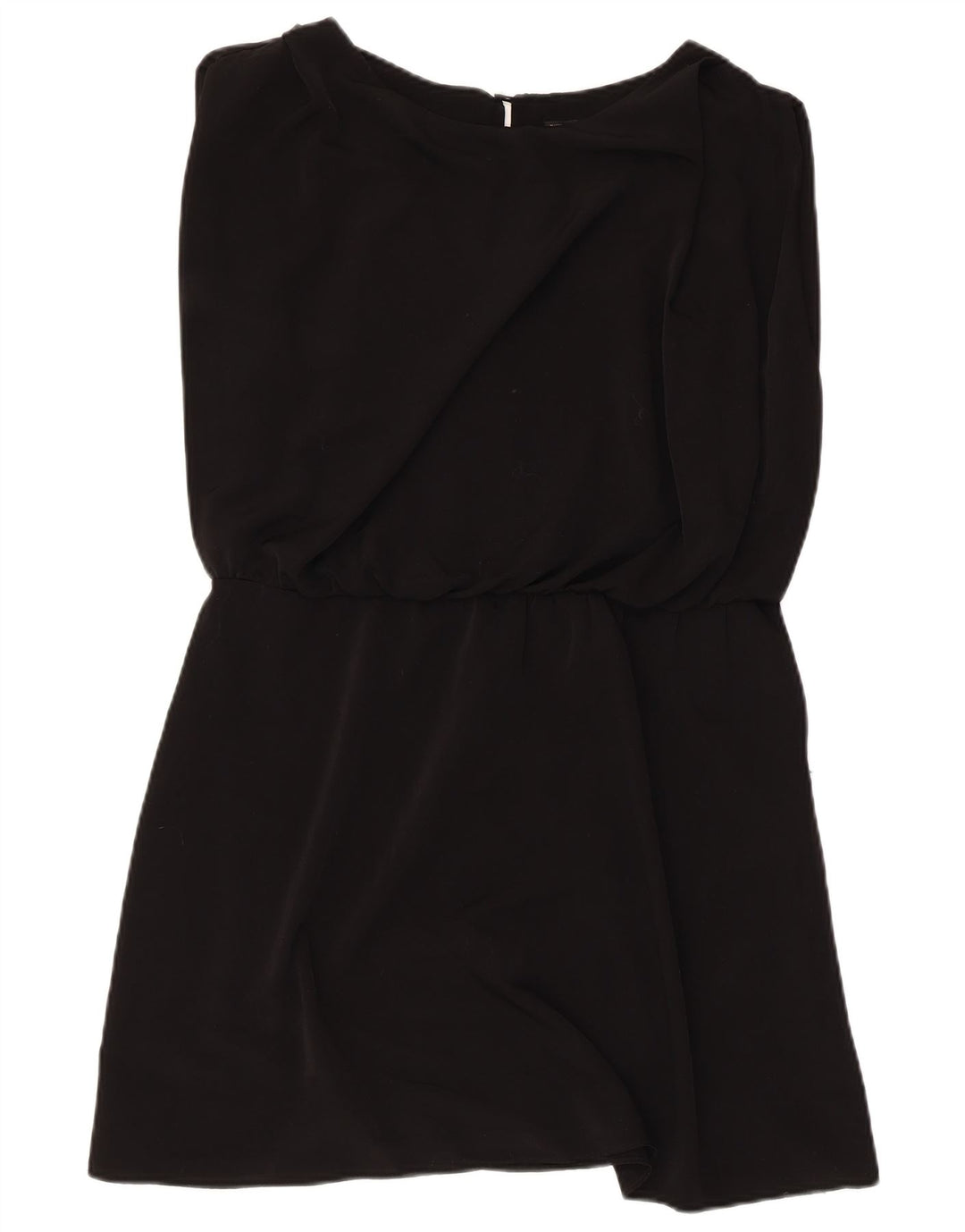 Zara Damen Ärmelloses A-Linien-Kleid UK 14 Medium Schwarz