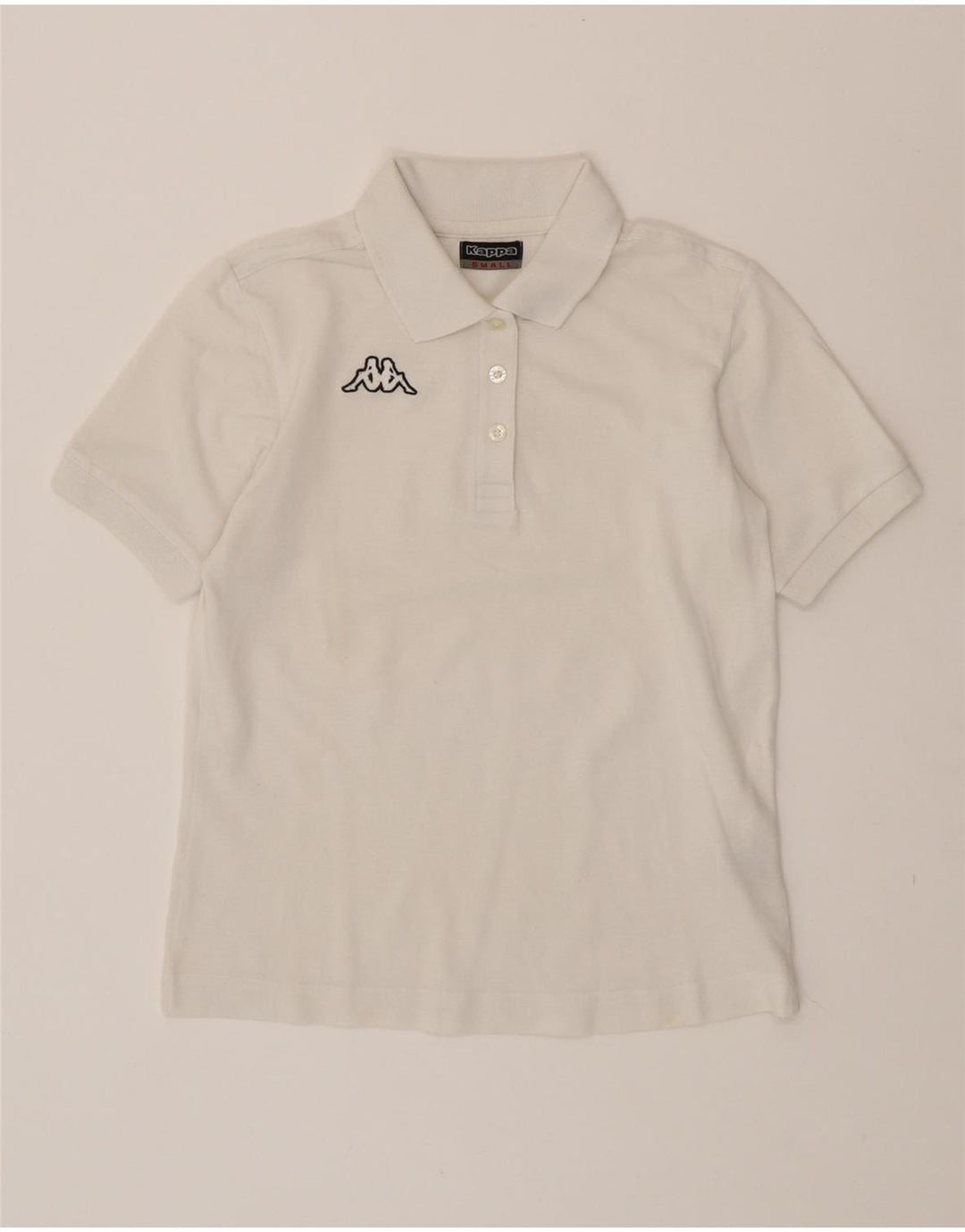 KAPPA Womens Polo Shirt UK 10 Small White Cotton Vintage Kappa and Second-Hand Kappa from Messina Hembry 