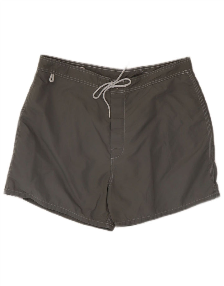 Sundek Herren-Badeshorts aus mittelgrauem Nylon