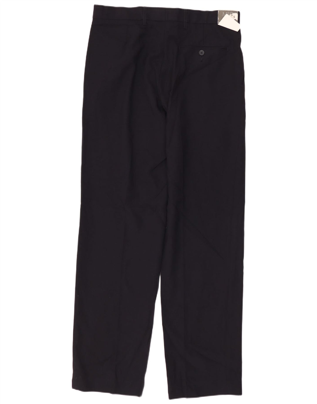 MARKS & SPENCER Herren-Anzughose mit normaler Passform, W32, L33, marineblaues Polyester
