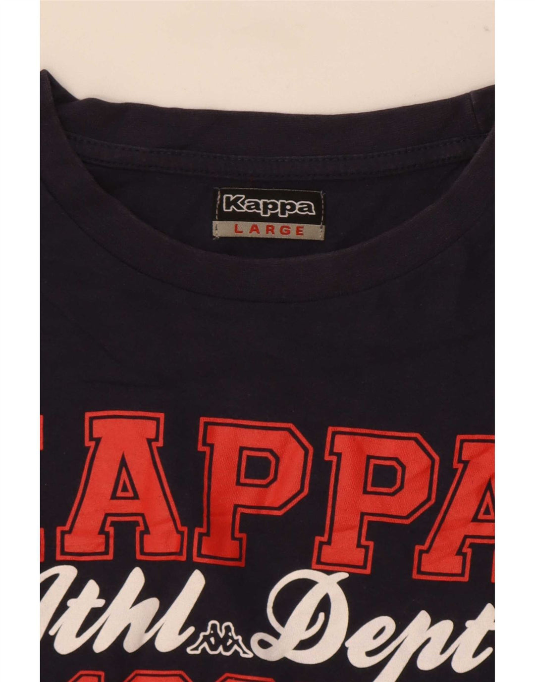 Kappa Herren Grafik T-Shirt Top Large Marineblau