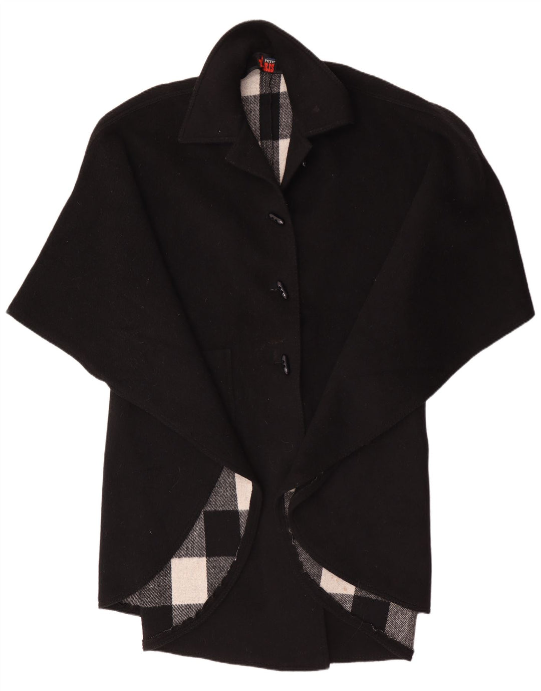 Althof Petit Paris Damen Ponchomantel EU 38 Mittelschwarze Wolle