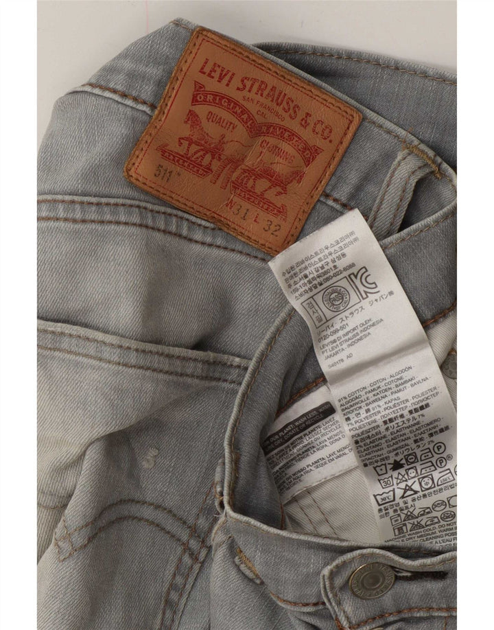 Levi's Herren 511 Slim Fit Denim Shorts W31 Mittelblaue Baumwolle
