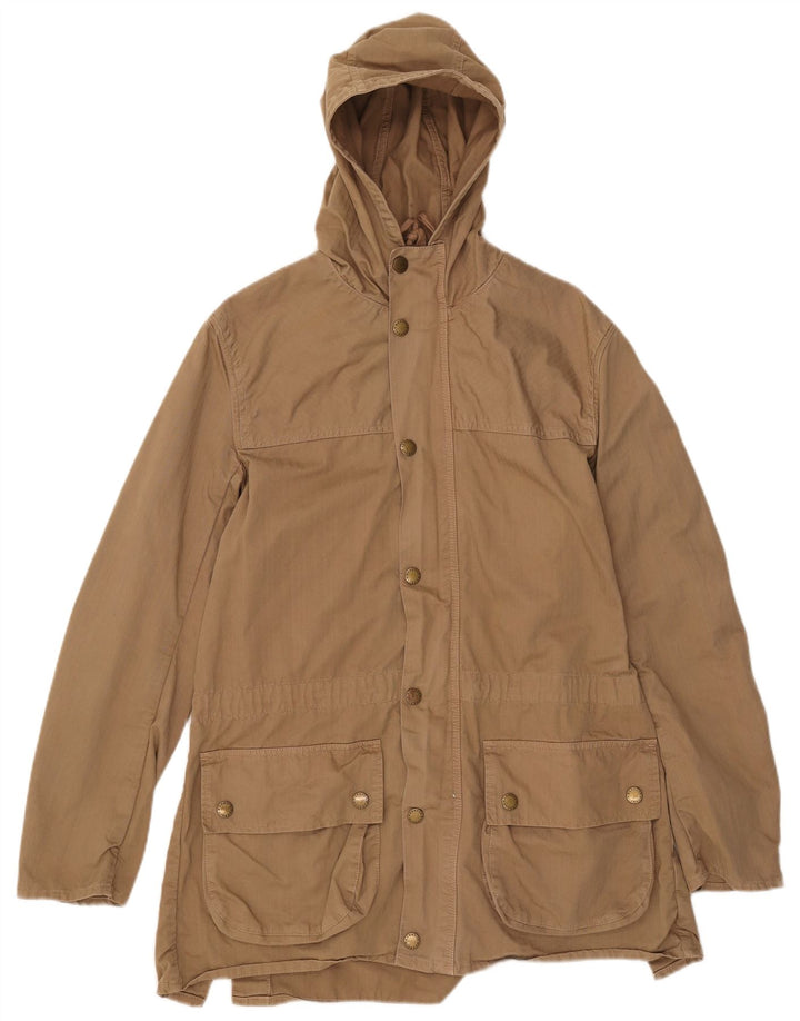 Barbour Herren-Parka mit Kapuze, UK 38, mittelbeige Baumwolle