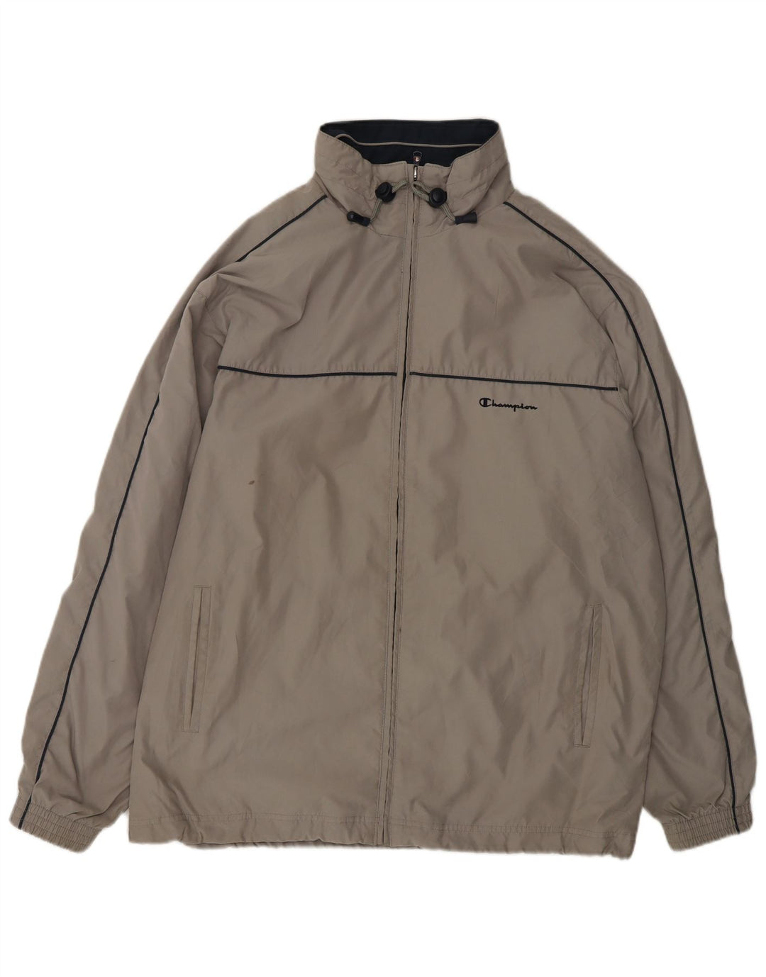 CHAMPION Herren-Trainingsanzug-Top-Jacke, großes graues Polyester