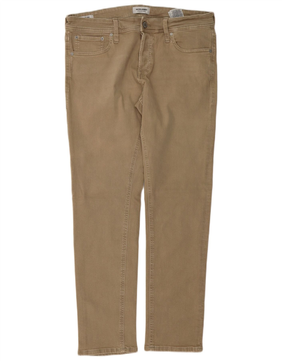 Jack & Jones Herren GLENN Slim Jeans W34 L32 Beige Baumwolle