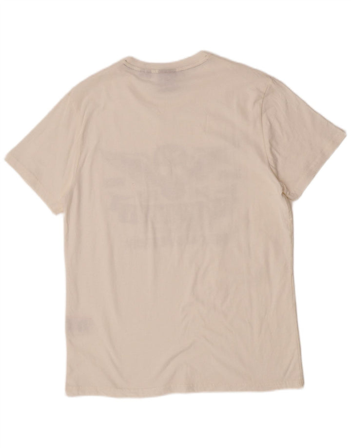 Superdry Herren Grafik-T-Shirt-Oberteil XL aus weißer Baumwolle