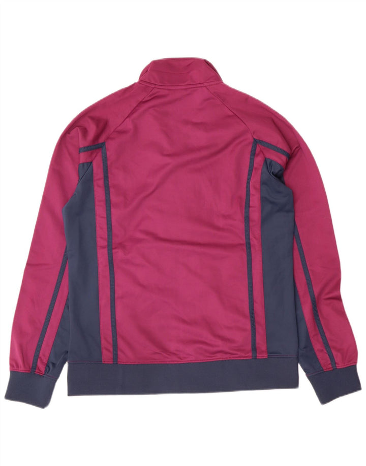 ASICS Damen-Trainingsanzug-Top-Jacke, UK 14, groß, lila, Farbblock-Polyester