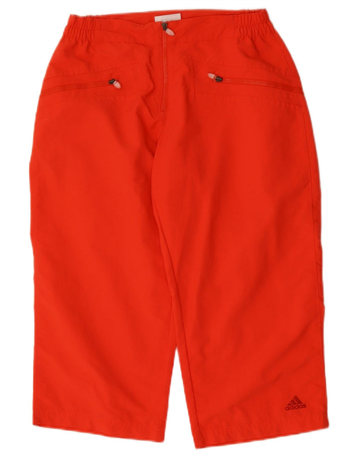 ADIDAS Damen Bermudashorts UK 10 Small W28 Orange Polyamid