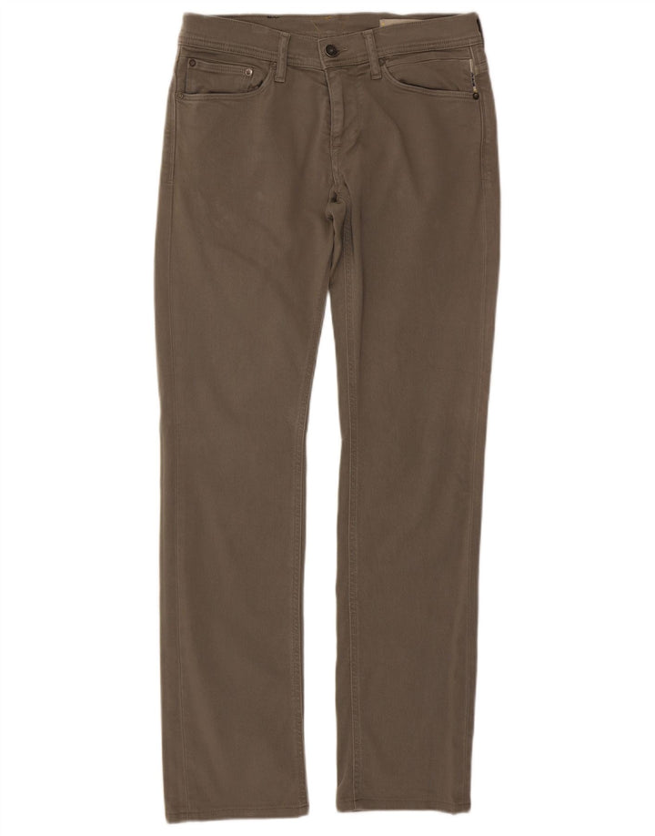 MELTIN' POT Mens Slim Jeans W31 L34  Khaki Cotton