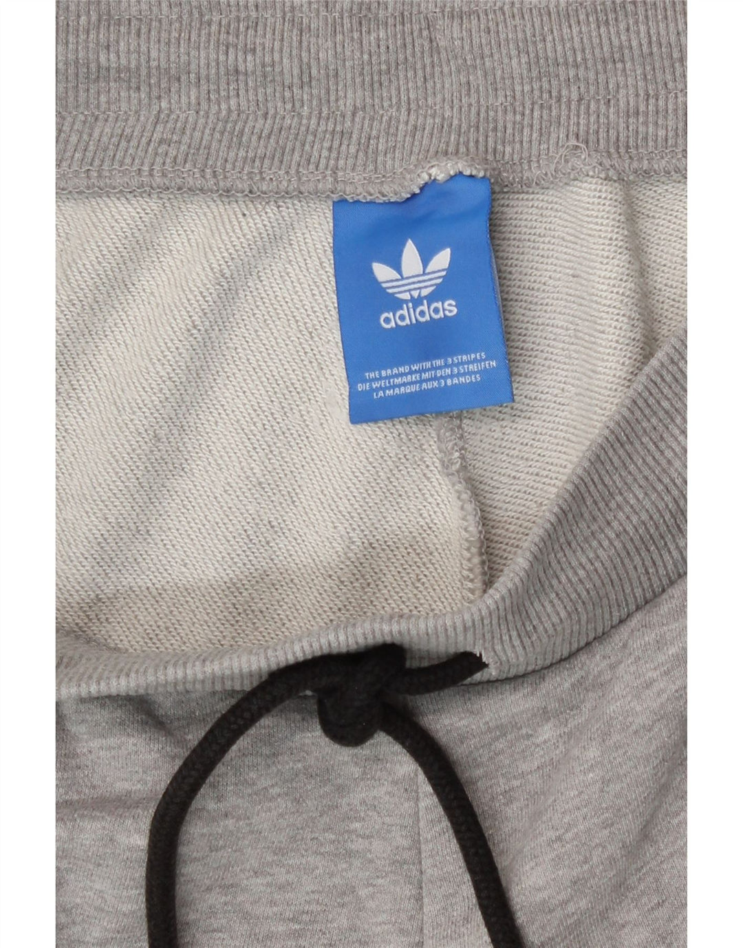 Adidas Herren-Trainingsanzug mit grafischem Muster, mittelgraue Baumwolle