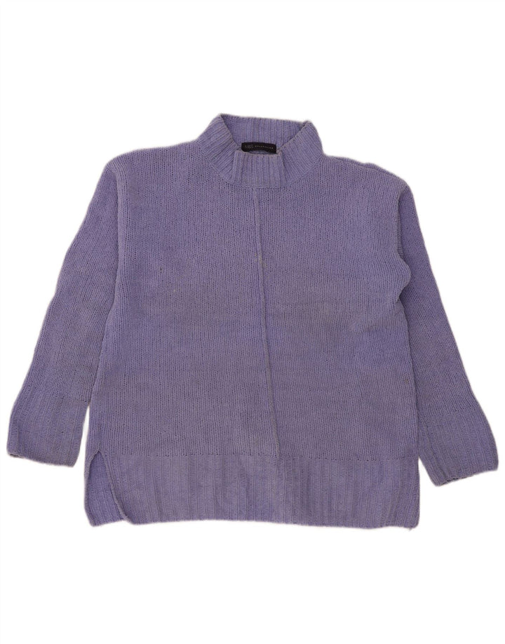 Marks & Spencer Womens Turtle Neck Jumper Sweater UK 14 Medium Purple
