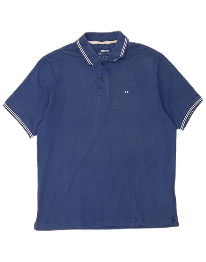 Champion Herren Easy Fit Poloshirt Mittelblaue Baumwolle