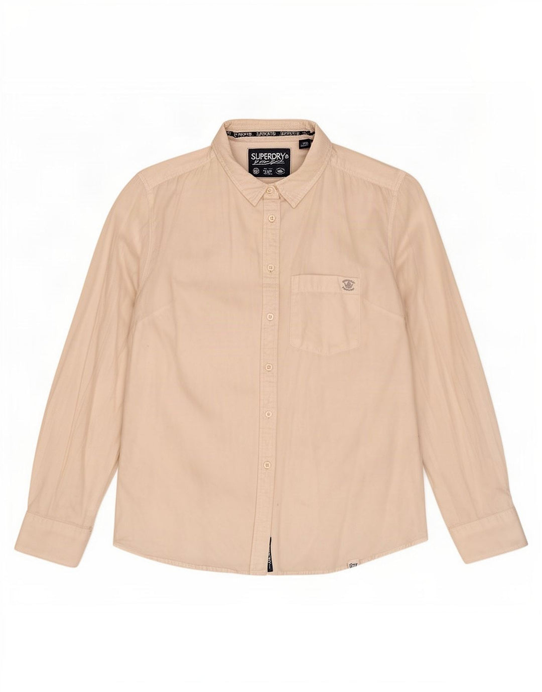 Superdry Damen-Hemd UK 16 Large aus weißer Baumwolle