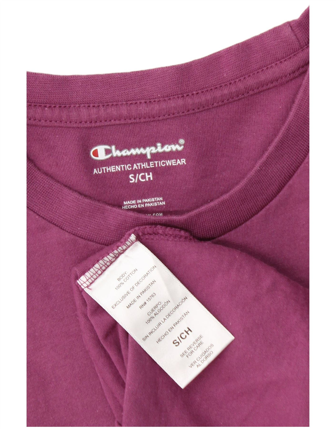 Champion Herren-T-Shirt mit Grafik, Größe S, Lila, Baumwolle