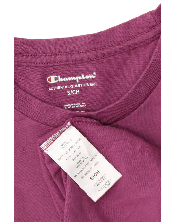 Champion Herren-T-Shirt mit Grafik, Größe S, Lila, Baumwolle