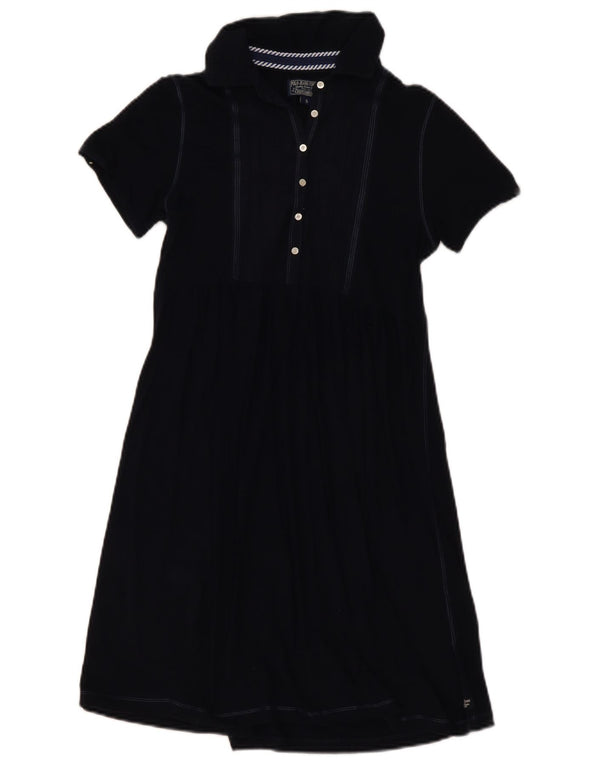 Polo Ralph Lauren Damen Polokleid UK 10 Small Marineblau Baumwolle